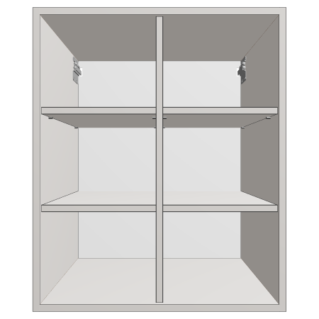 Wall cabinet with a plate rack