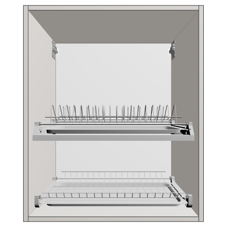 Wall cabinet with a drying rack